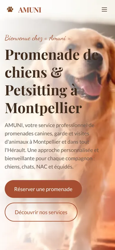 Version mobile responsive du site client
